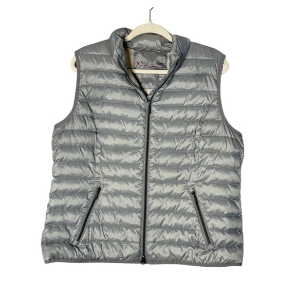 Fuchs Schmitt Gray Down Puffer Vest Full Zip Womens Size 12 - Picture 10 of 11